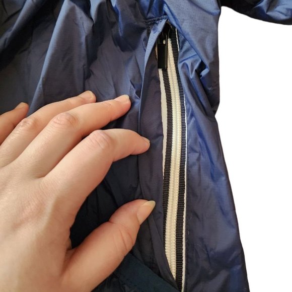 Eddie Bauer Jacket Men's Size XL Blue Windbreaker Hooded Pockets Zipped - Picture 6 of 14